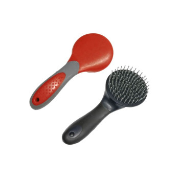 BROSSE RONDE POUR QUEUE ET CRINIÈRE AVEC MANCHE