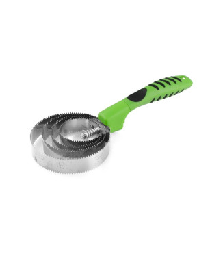 PEIGNE À LAME RONDE EN ACIER INOXYDABLE LIME, FUXIA, TURQUOISE