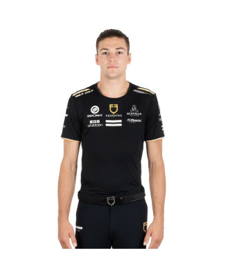 T-SHIRT MULTILOGO HOMME EN TISSU TECHNIQUE