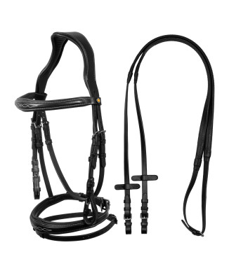 TÊTE DE LIT EN CUIR SOUPLE SURPIQUÉ