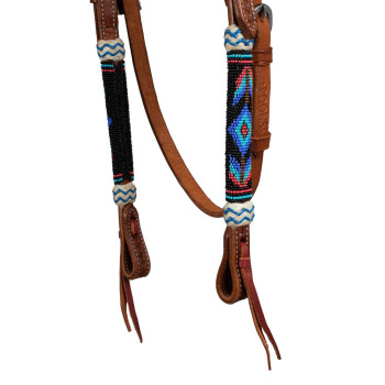 TÊTE DE LIT WESTERN DE POOL AVEC DÉCORATIONS NAVAJO