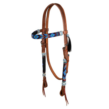 TÊTE DE LIT WESTERN DE POOL AVEC DÉCORATIONS NAVAJO