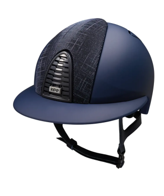 Casco Equitazione Cromo 2.0 / Matt Blu / Galassia Blu / Visiera Polo Large