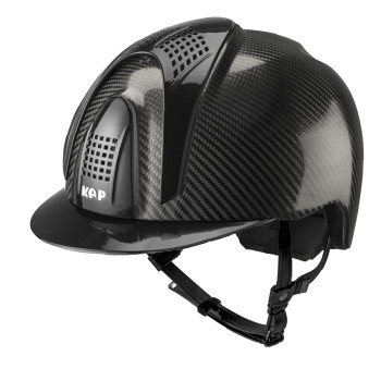 CASCO IN CARBONIO E-LIGHT NERO LUCIDO CON VISIERA NERO METALLIZZATO E 3 TASSELLI NERO METALLIZZATO