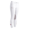Pantaloni da equitazione con toppa al ginocchio CT Mini Heart Cavalleria Toscana