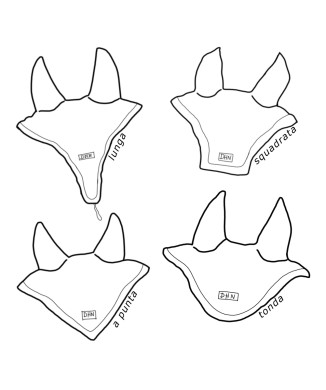 Cuffietta DHN stile per cavallo/pony realizzata a mano e personalizzabile