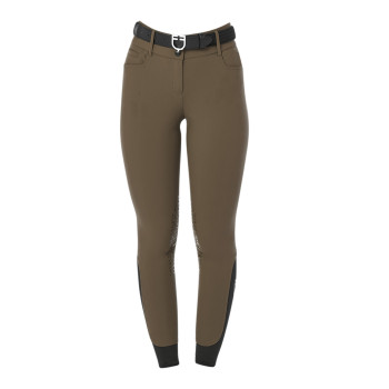 Pantaloni donna a vita alta con grip ginocchio EQUESTRO