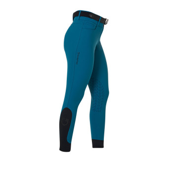 Pantaloni donna a vita alta con grip ginocchio EQUESTRO