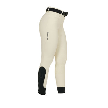 Pantaloni donna a vita alta con grip ginocchio EQUESTRO