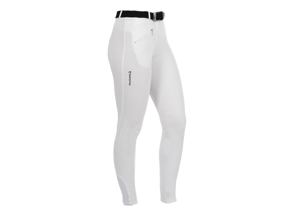PANTALONI DONNA MODELLO SELENE IN COTONE ELASTICIZZATO CON GRIP